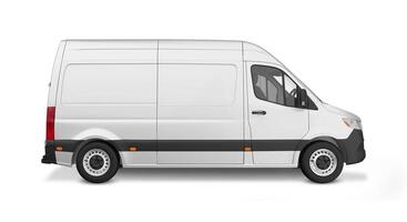Van Side View on white background photo