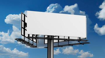 billboard with blue sky in the background photo