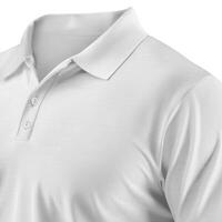 Close-up Polo T-Shirt on white background photo