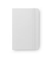 Notebook With Leather Cover on white background photo