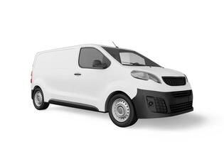 Van on white background photo