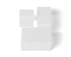 Paper Boxes set on white background photo