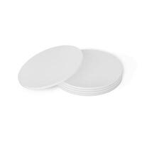 Paper Round Coaster on white background photo