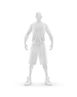 basketball player front view on white background photo