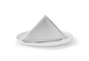 a napkin on a restaurant plate photo