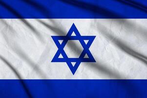 Israel bandera en el antecedentes textura. foto