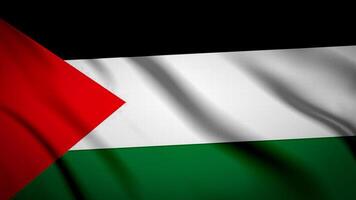 close up waving flag of Palestine. flag symbols of Palestine. photo
