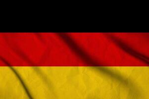 cerca arriba ondulación bandera de Alemania. foto