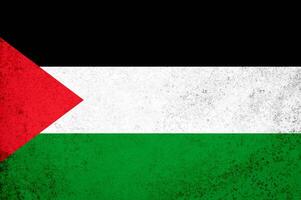 Palestine flag on the background texture. photo