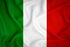 Italy flag background. Italy flag with fabric texture photo