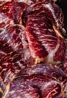 ibérico jamón y salchicha de sublime calidad foto