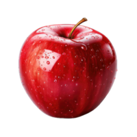 Red apple on transparent png