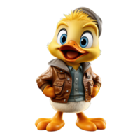 canard dessin animé personnage sur transparent Contexte png