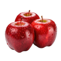 Red apple on transparent png