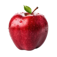 Red apple on transparent png