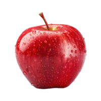 Red apple on transparent png