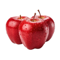 Red apple on transparent png
