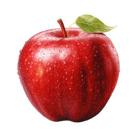 Red apple on transparent png