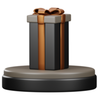 3d Podium Geschenk Box png