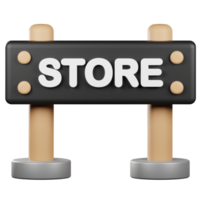 3d realistic store board png