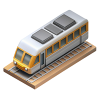 3d isométrica icono de tren png