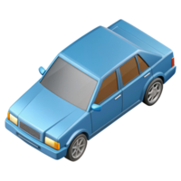 3d isometric icon of sedan car png