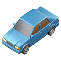 3d isometrische icoon van sedan auto png