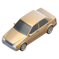 3d isometric icon of sedan car png