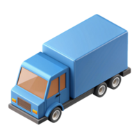 3d isometric icon of cargo truck png