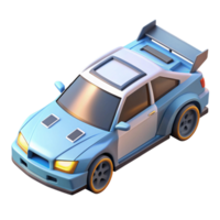 3d isométrica icono de carreras coche png