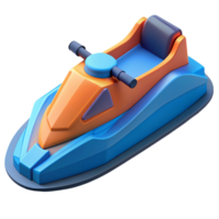 3d isometric icon of speed boat png