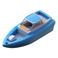 3d isometric icon of yacht png