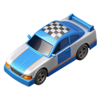 3d isométrica icono de carreras coche png