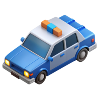 3d isométrica icono de policía coche png