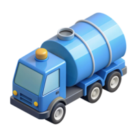 3d isometrische icoon van tank vrachtauto png