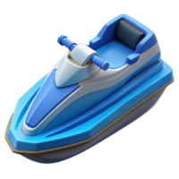 3d isometric icon of speed boat png