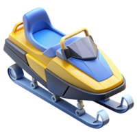 3d isometric icon of snow mobile png