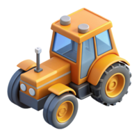 3d isométrica icono de tractor png