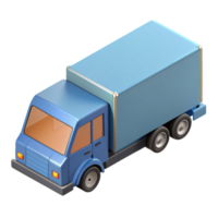 3d isometric icon of cargo truck png