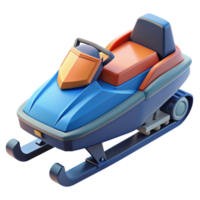 3d isometric icon of snow mobile png