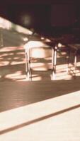 Row of Chairs on Wooden Floor video