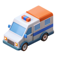 3d isometrische icoon van ambulance png