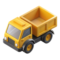 3d isometrische icoon van dump vrachtauto png
