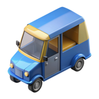 3d isometric icon of bajaj rickshaw png