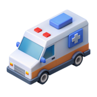 3d isometrische icoon van ambulance png