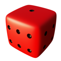 RED 3D DICE png