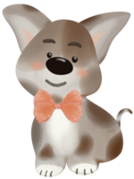 a cartoon dog wearing a bow tie png