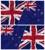 New Zealand and United Kingdom Half Combined Flags Background with Cloth Bump Texture, Bilateral Relations, Peace and Conflict, 3D Rendering png