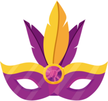 paars mardi gras masker png