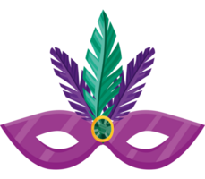 färgad mardi gras mask png